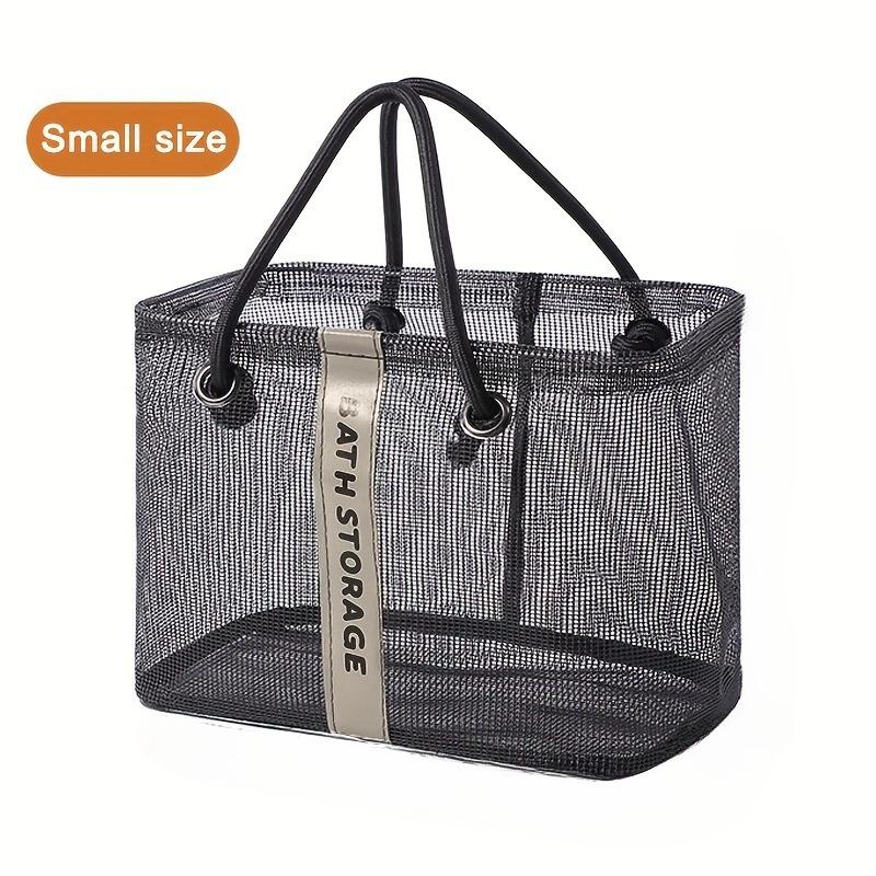 

Collapsible Mesh Draining Basket for Travel, Large Capacity Portable Organizer for Washing, Swimming & Bathroom Storage