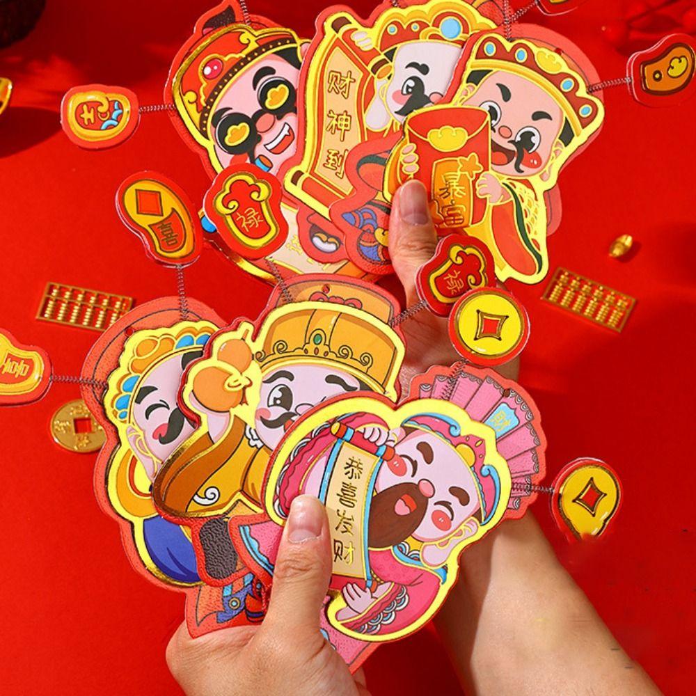 1 Set Soft Magnetic New Year Fridge Stickers Cartoon Festival Refrigerator Sticker Refrigerator