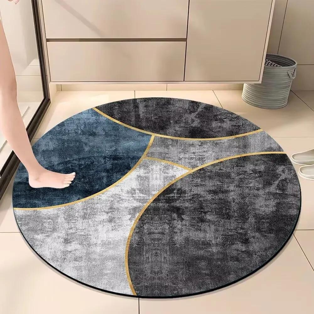 Nordic Light Luxury Round Carpets Modern Living Room Decoration Rugs Large Area Bedroom Decor Bedside Carpet Washroom Floor Mat