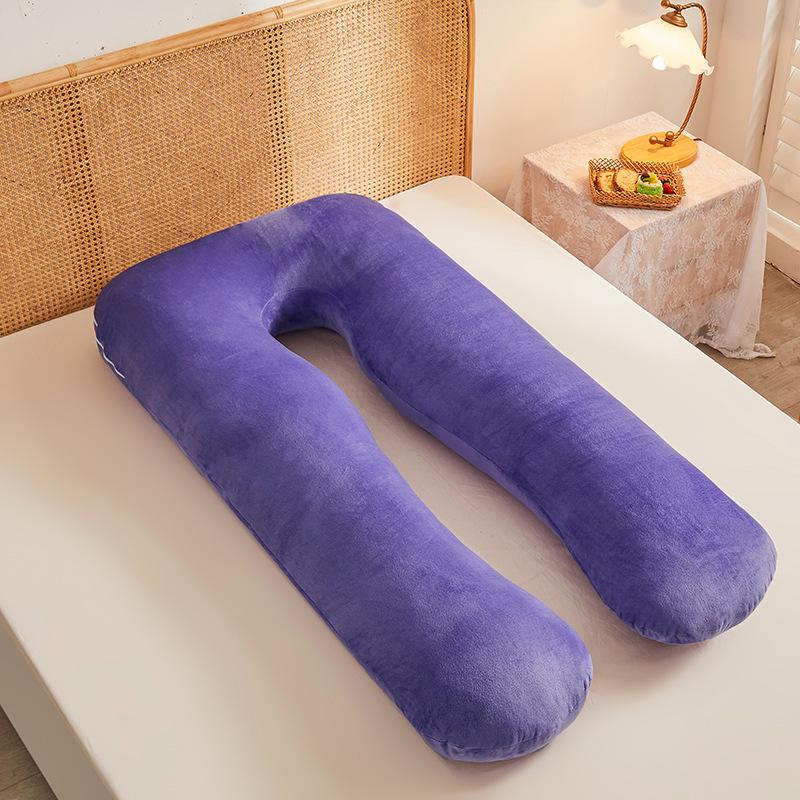 U-Shaped Cotton Pregnancy Pillow – Washable Side Sleeper Cushion for Safe Sleep