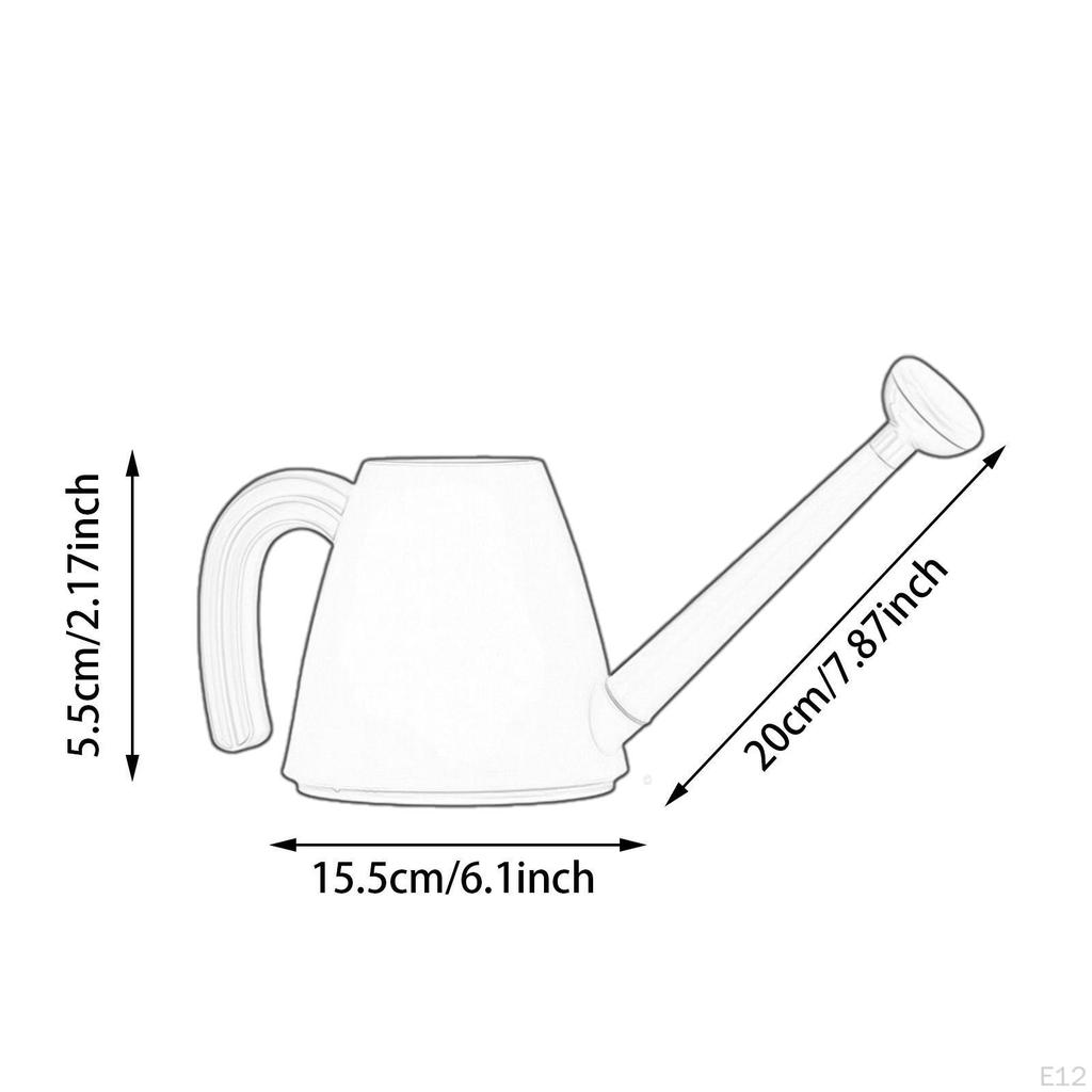 Small Watering Can Removable Nozzle 1.8L Long Spout Water Pot for Gardening Plants