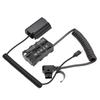 D-Tap To Dual-sided NP-F550 Dummy Battery + Type-C To DMW-DCC17 Dummy Battery Coiled Cable DC