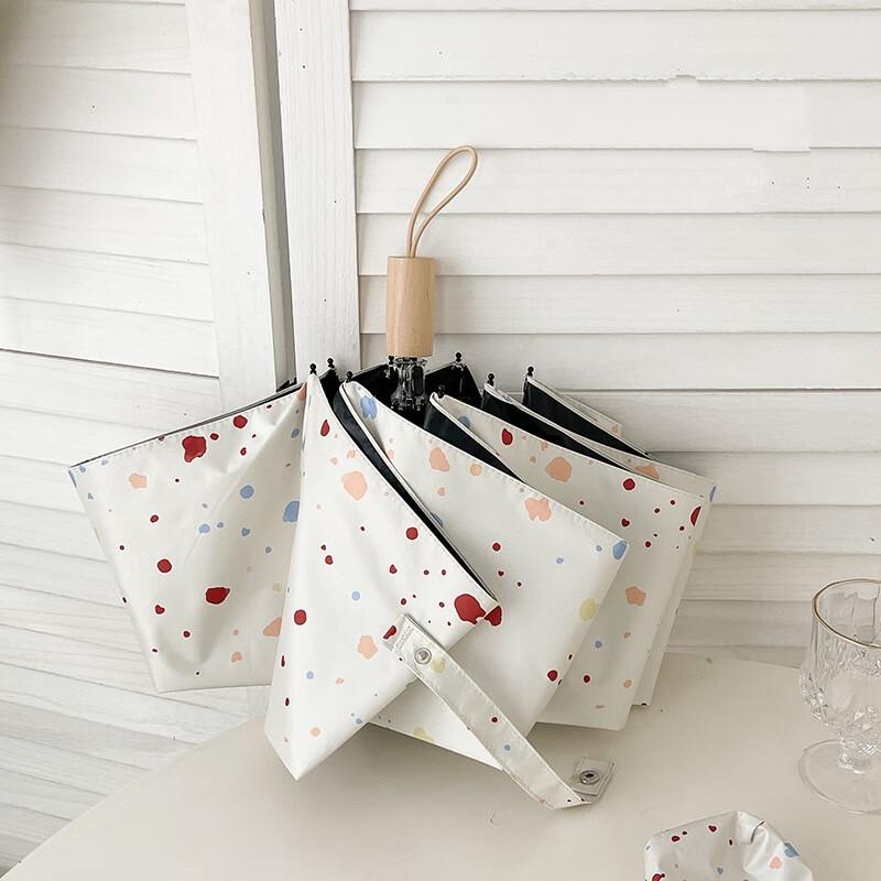 

Lilang Cream Ink Splash Folding Umbrella