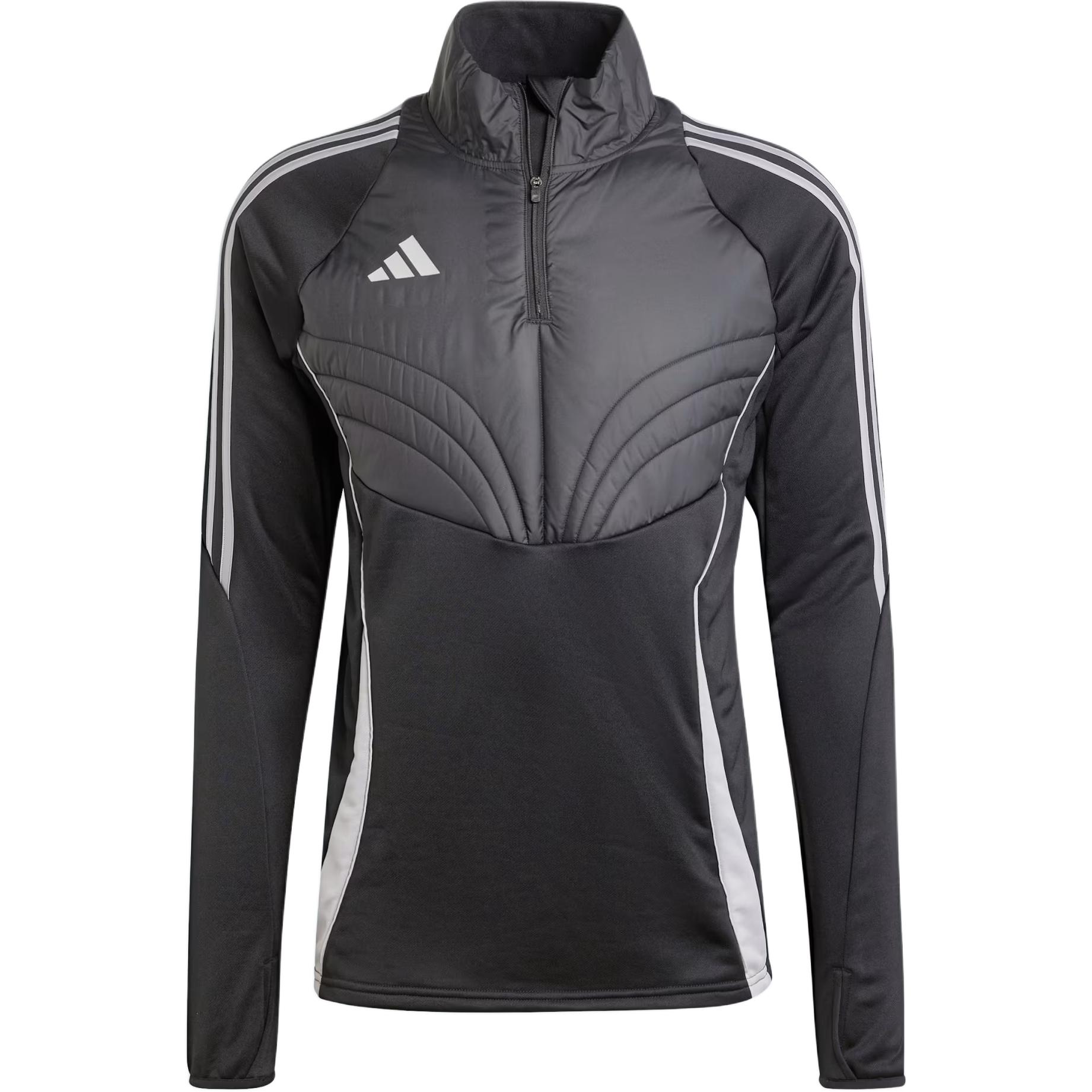 

Adidas Tiro 24 Winterized Top Solid Color Casual Color Block Warm Slim Fit Comfortable Long Sleeve Striped Retro Sports Stand Collar Jacket IM9966 XL