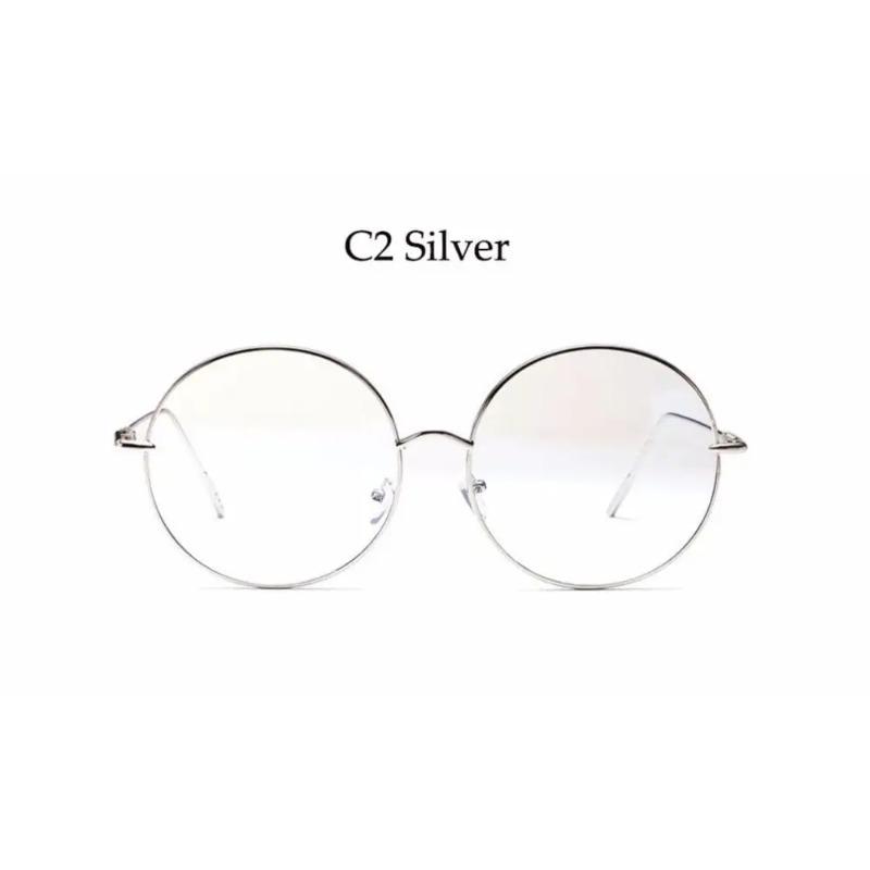 Oversized Round Glasses Women Men Metal Large Circle Optical Frame Fashion Eyewear Spectacles