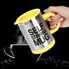 400ml Stainless Steel Electric Automatic Mixing Coffee Cup Self Stirring MugYellow 400ml