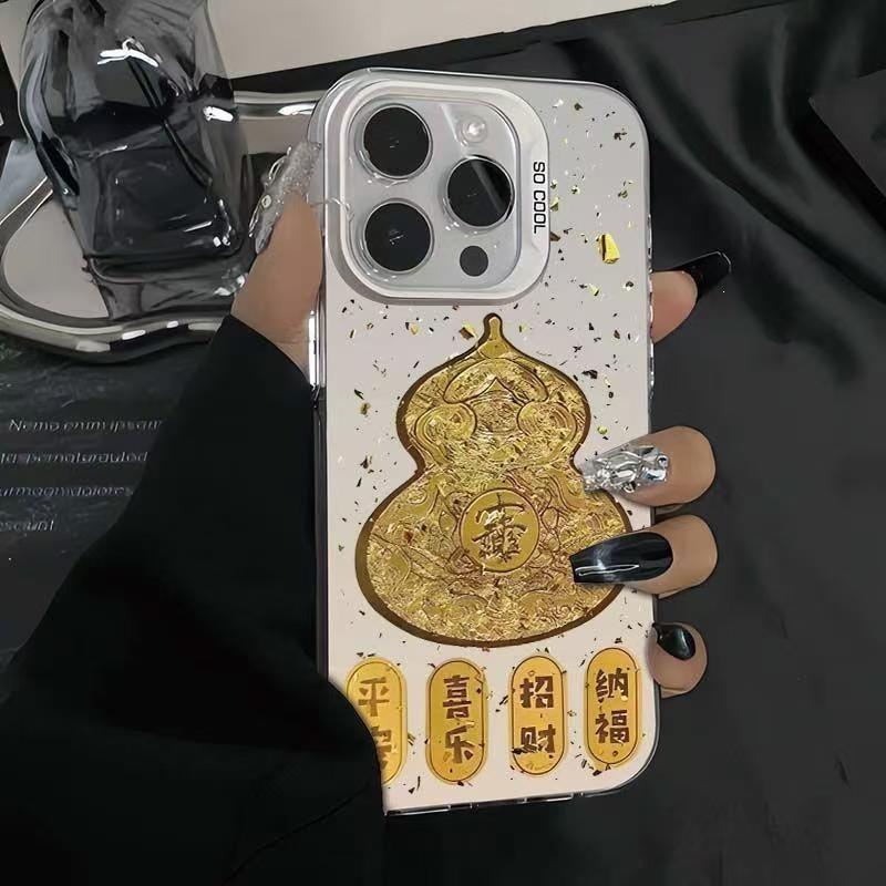 Lucky gourd for Apple 16/15Promax mobile phone case niche 14/13/12/11Pro15PRO trend