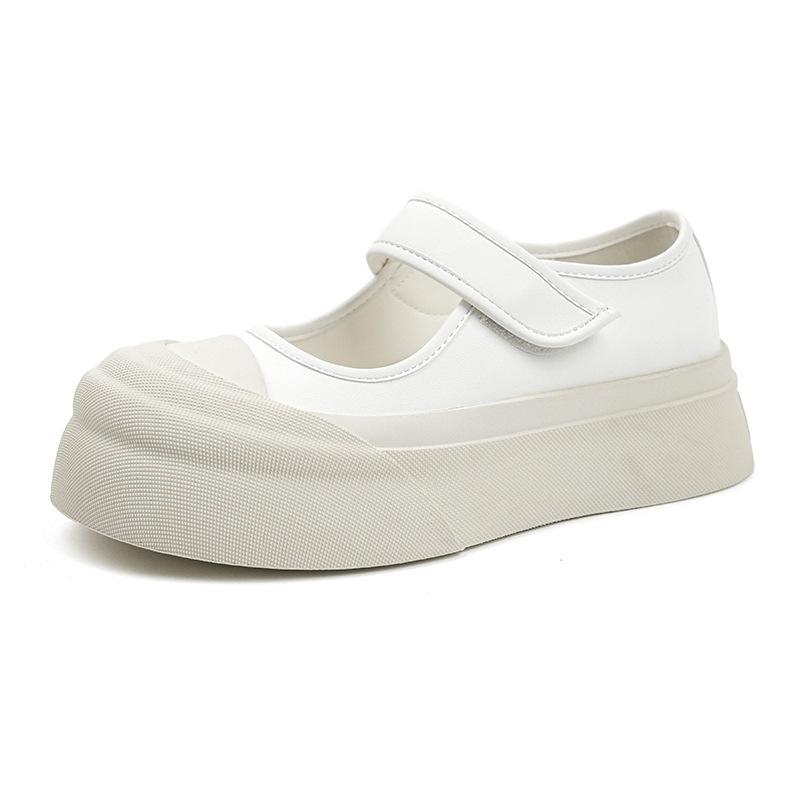 Winogronowa matka te same niewidoczne wewnętrzne podwyższenie wysokości 6 cm buty na obcasie buty Mary Jane duży czubek rzep babeczka małe skórzane buty okrągły czubek