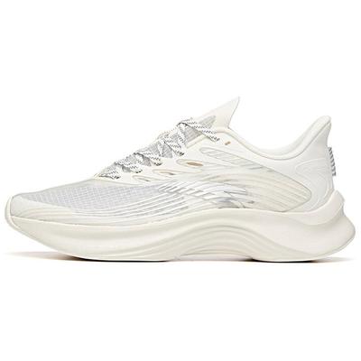 Edge Comfortable Cushioning Slip Resistant Abrasion Resistant Breathable Low Top Running Shoes Men's White Silver 112035585-2