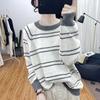 Sweater Pullovers Tops Women Long Sleeves Autumn Winter Blouse Oversized Stripes Loose Long Sleeve Shirt Slim Pullover Tops