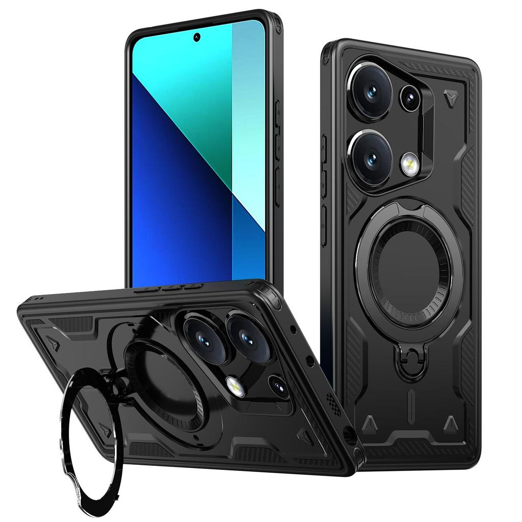 For Redmi Note 13 Pro+/Note 13 Pro Plus/Xiaomi Poco X6 M6 Pro 4G Rotating magnetic ring holder, phone case protective cover