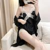 New women's summer ice silk pajamas sexy chest pads spring and autumn suspenders Internet celebrity shorts two-piece loungewear set