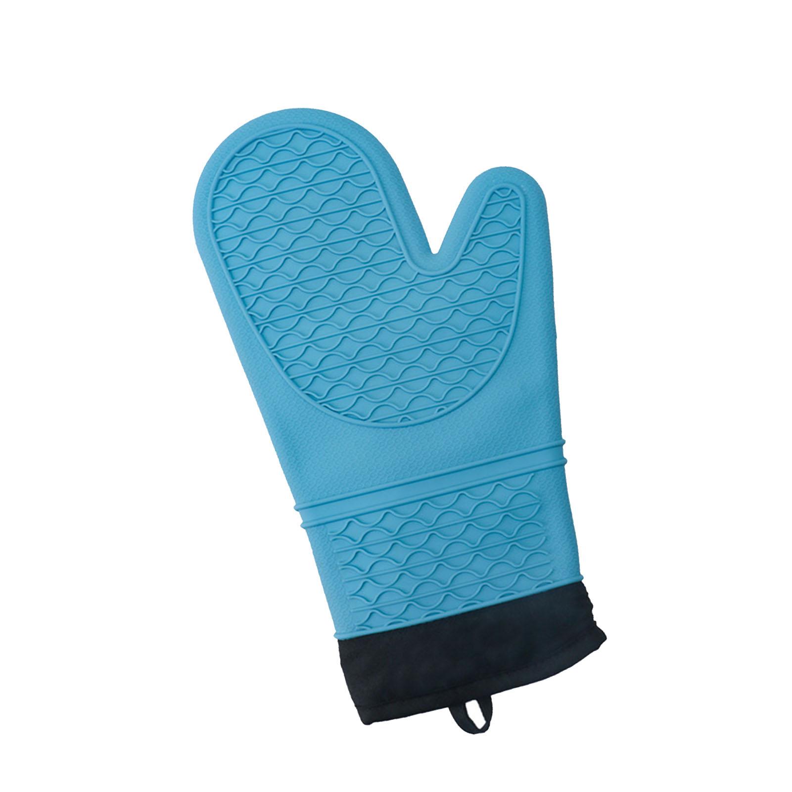 Silicone Oven Gloves Microwave Oven Gloves Heat Resistant Baking Antiscald Thickened Baking Gloves