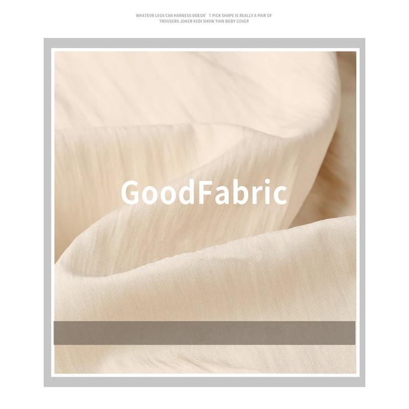Spring Summer A Line High Waist Pants Skirt Women Trend Fashion Japanese Culottes Casual Loose Ice Silk Wide Leg Pant