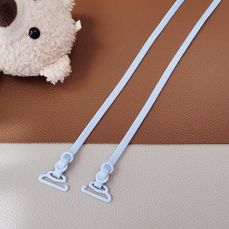 1 Pair Women Stretchable Adjustable Spaghetti Bra Straps Non-slip Invisible Fit for Midi Dress Daily Use