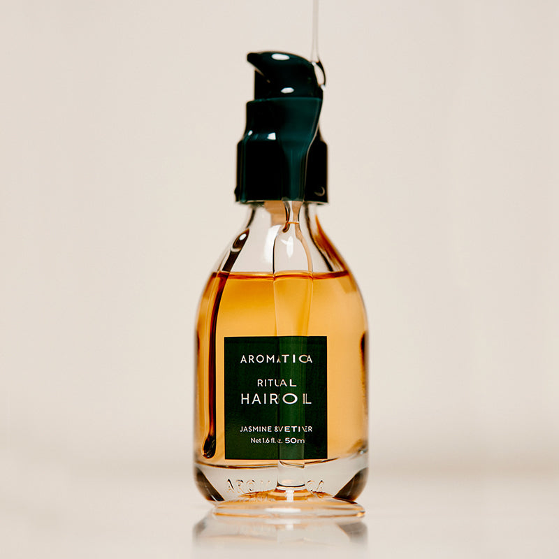 Aromatica Ritual Jasmine & Vetiver Hair Oil 50ml Nourishing Silicone-Free Oil For Damaged Frizzy Hair With Pure Fragrance