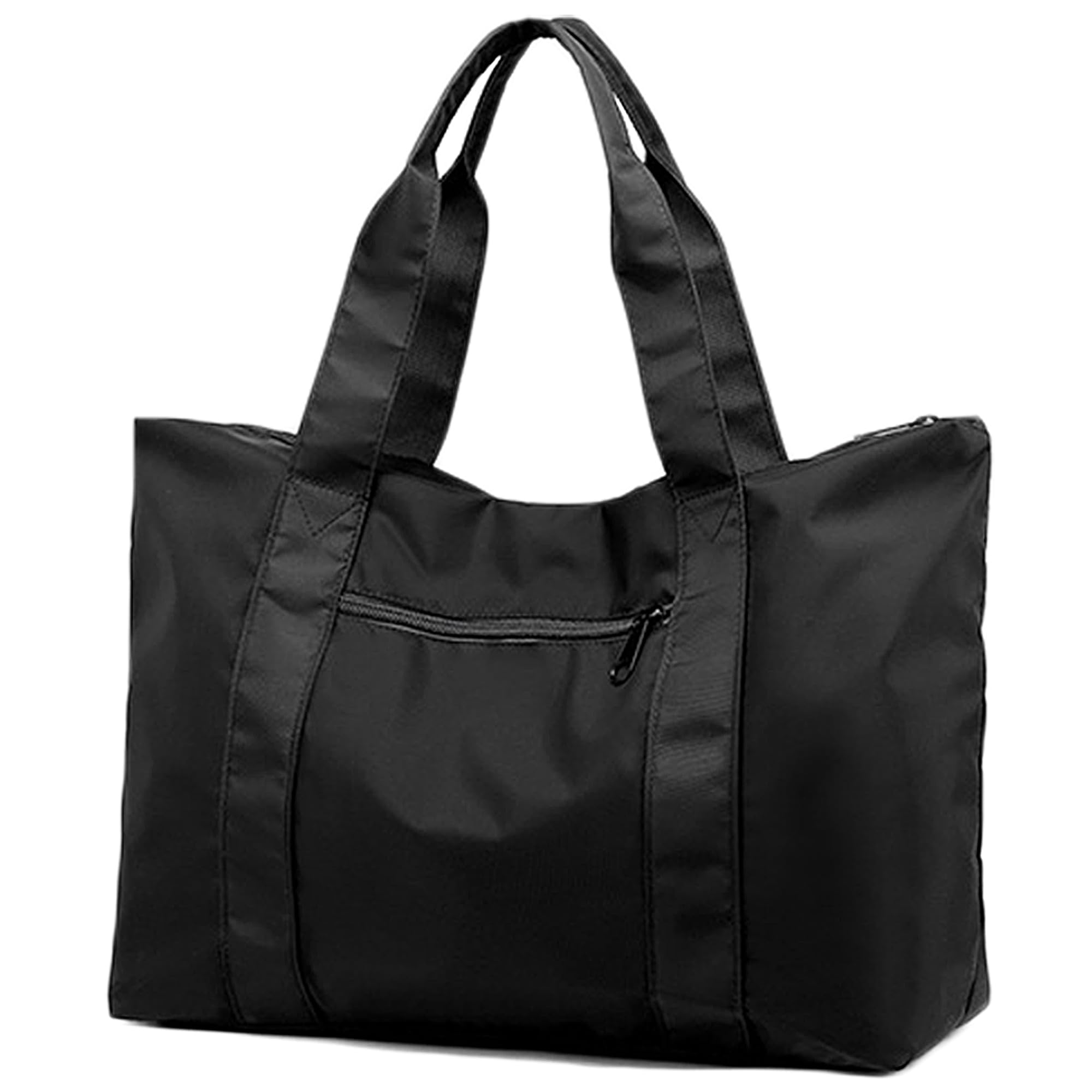 

Travel Large Travel Shoulder Bag [Silver & Style] Bag, Nylon, Capacity, Lightweight, Carry-On, Foldable, Bag, (Black)
