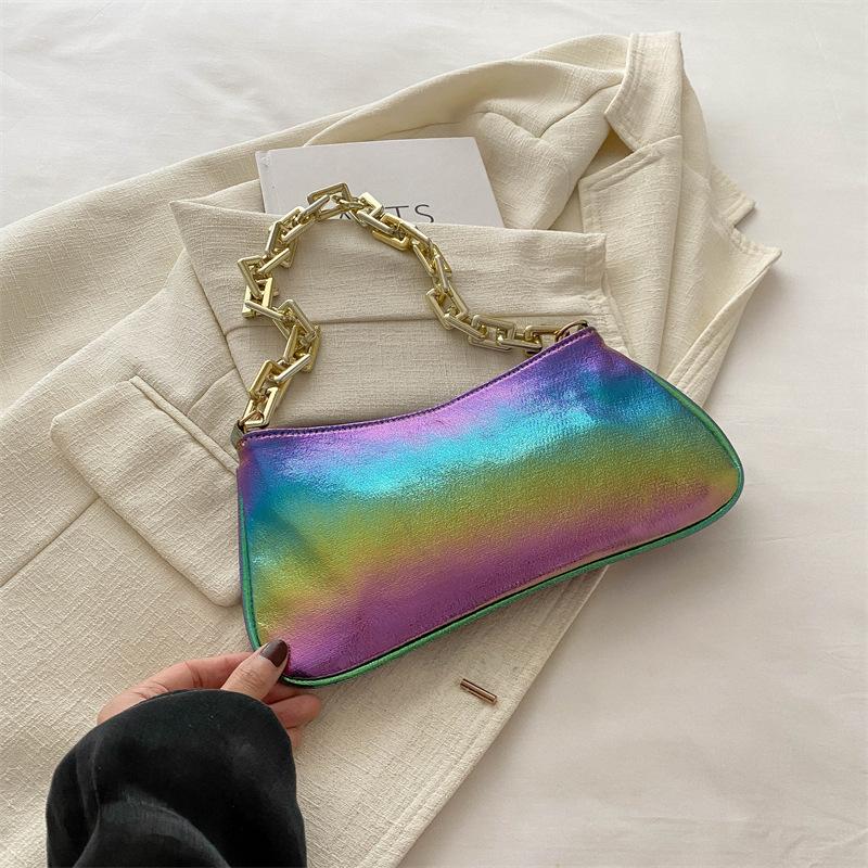 

Contrasting color fashion Korean version chain shoulder bag women s 2025 summer new versatile ins popular small square bag this year