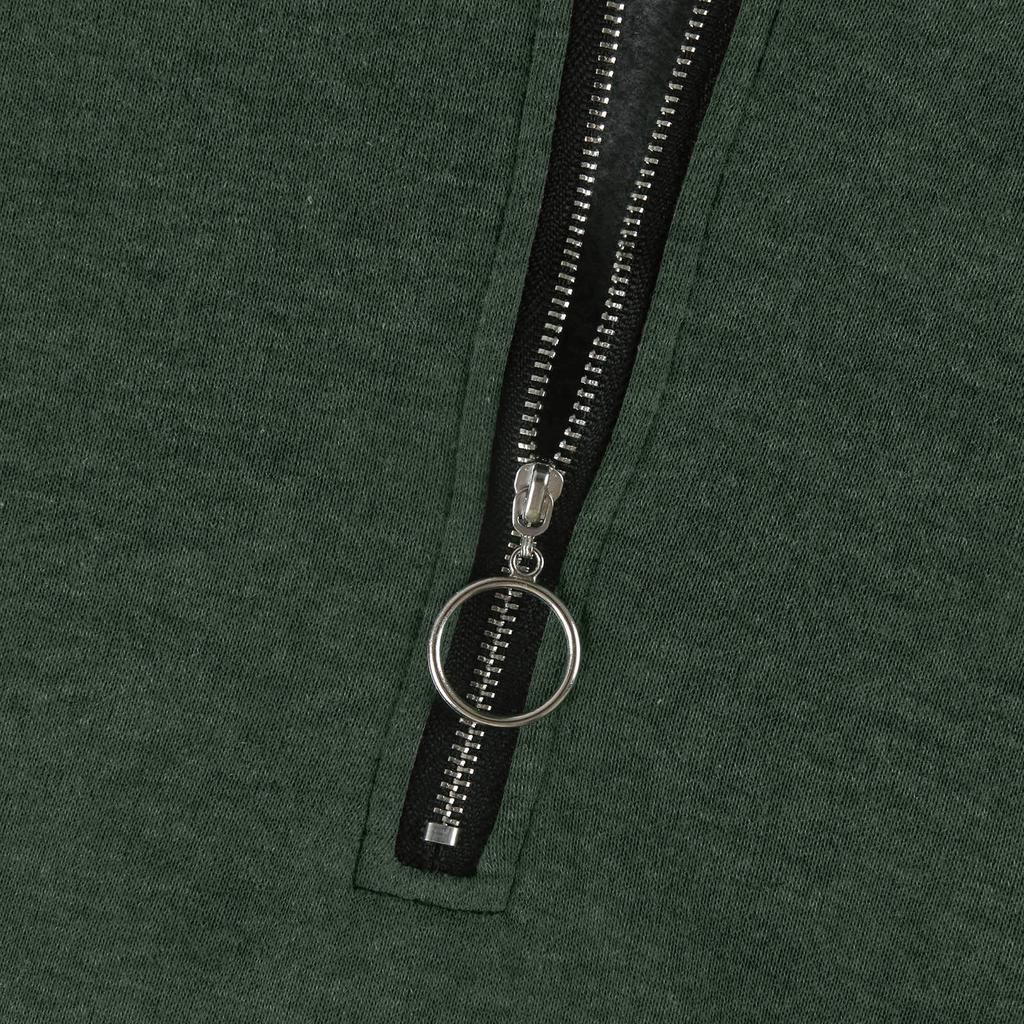 Pánská fleecová mikina s kapucí, ležérní pulovr s dlouhým rukávem na 1/4 zip