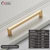 Oukali American Style Square Black Polish Chrome 128Mm 160Mm Furniture Gold Cabinet Handles Pull