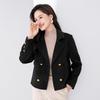 2025 Autumn/Winter Women's Double-Sided Cashmere Coat, Short Suit Collar, Korean Style, 100% Wool.