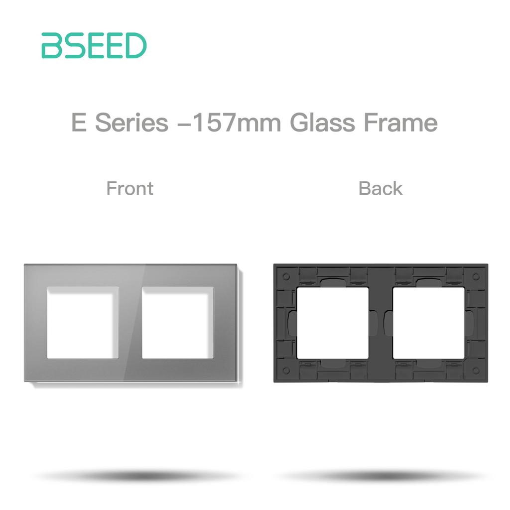 BSEED WIFI Click Switch Modules Smart Light Switch Parts White Glass Frame DIY Combination Wall Sockets USB Charge Key E-Series