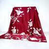 Red flower spring and summer 91x181 extended thin printed silk scarf imitation silk scarf fashionable and versatile