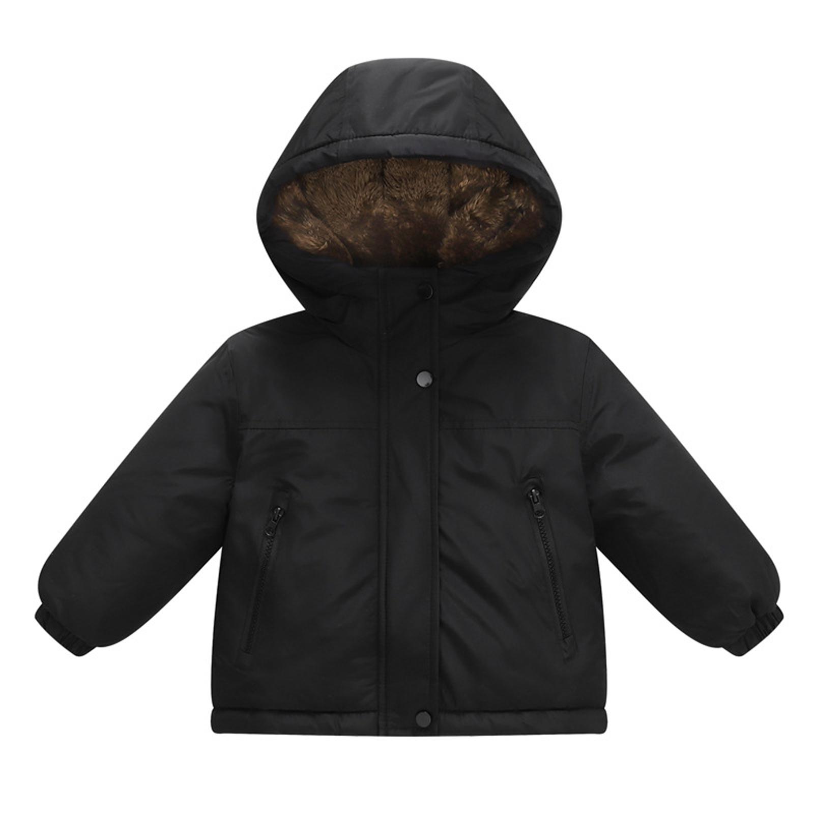 Children s Fashionable Casual Hooded Down Jacket 160 чёрный