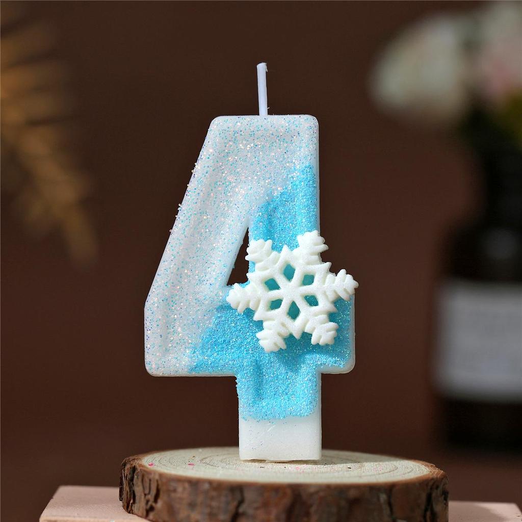 Creative Digital Snowflake Birthday Candles - Hot Selling New Year Party Decoration