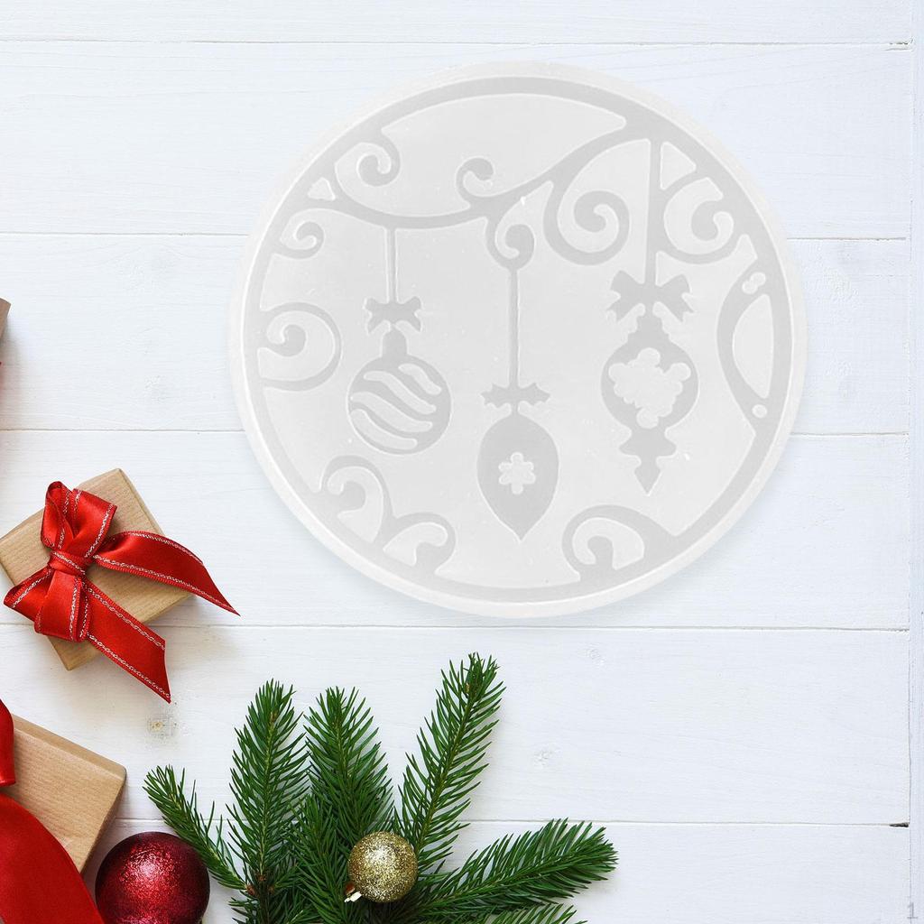 Christmas Coasters Model Crafts Cup Pad Creative Display Resin Epoxy for Living Room Home