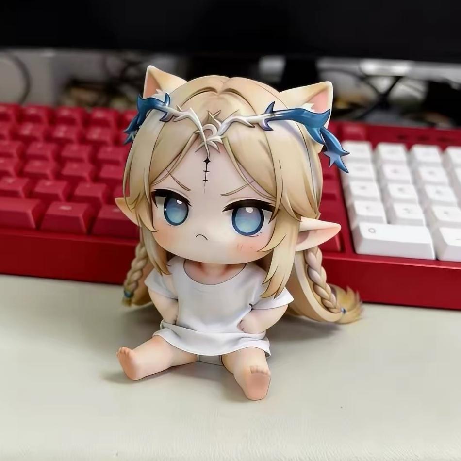 Wuthering Waves Cartethyia Kawaii Cartoon Figure - Anime Cosplay Desk Decor Sitting Model Collection Birthday Gift