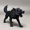 1Pc 3D‑Printed Hollow Wolf Figurine, Lifelike Dark‑Style Ornament, Indoor & Outdoor Decor for Halloween Christmas, Bookshelf Gar
