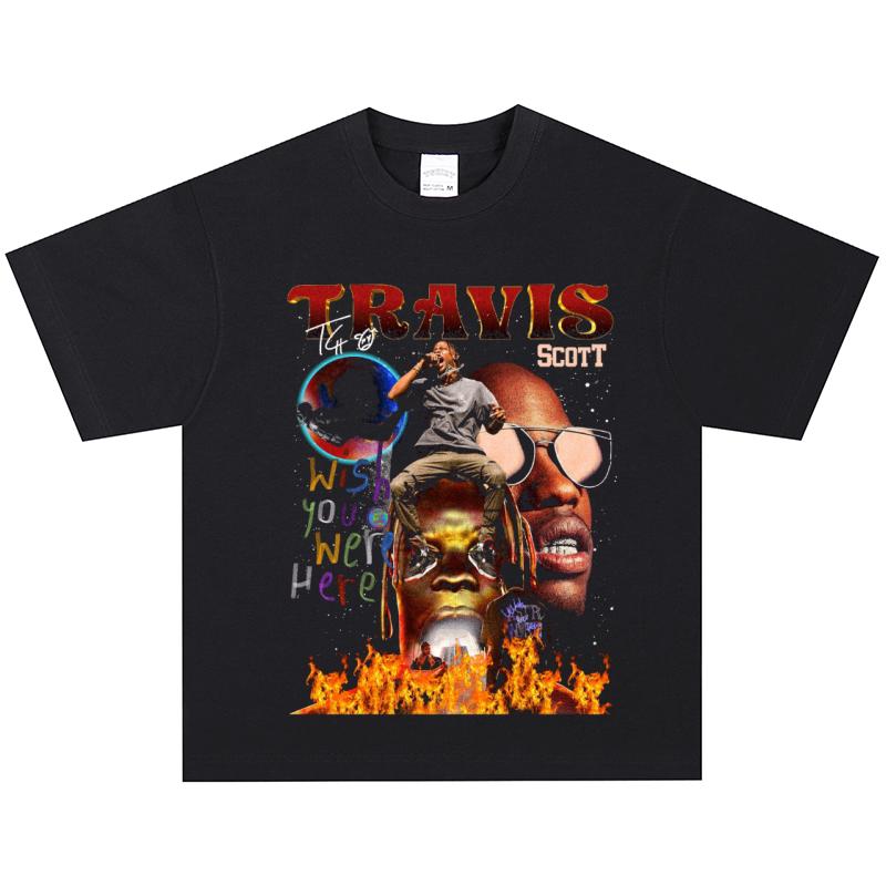 Футболка Travis Scott, Мягкая ткань, Повседневная XXXL