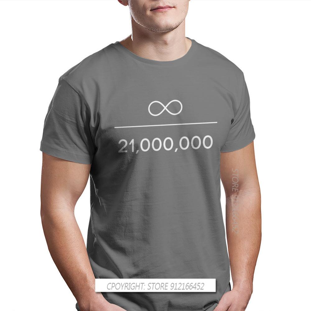 Infinity Divided By 21 Million Unique TShirt Bitcoin Cryptocurrency Miners Meme New Design Graphic T Shirt Stuff Hot Sale