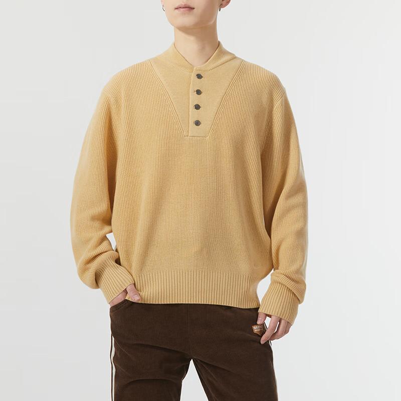 Nike Solid Color Loose-Fit Sport Casual Knit Pullover Long Sleeve Sweater Men Tops Ginger FN3119-252
