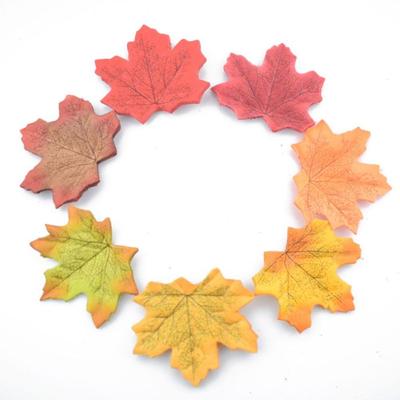 50Pcs/Pack Maple Leaves Simulated Maple Leaves Leaf Plants Artificial Leaf Plants Silk Flower DIY Stacked Maple Leaves