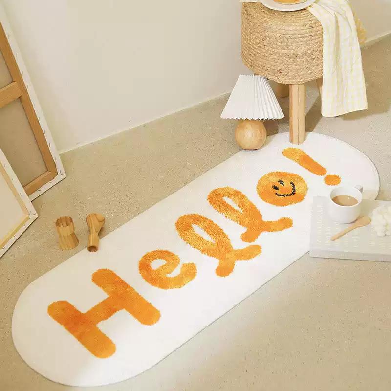 Cartoon Plush Carpet Soft Non-Slip Bedside Rug Easy Clean Kids Room Tatami Floor Mat Home Decoration