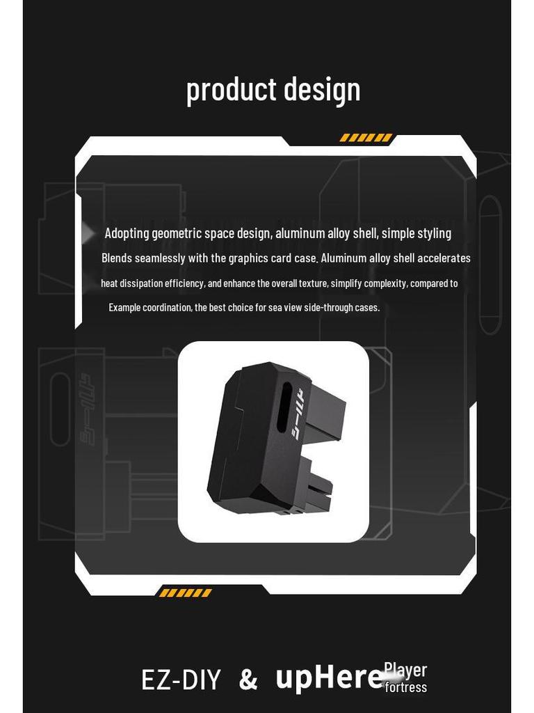 8PIN Graphics Card Adapter 180° Power Elbow 203069 for Host Case Decoration