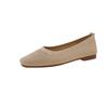Fashion 2025 New Fashion Square Toe Shallow Mouth Flat Single Shoes New Temperament Soft Sole Comfortable Flying Weaving Women's Shoes