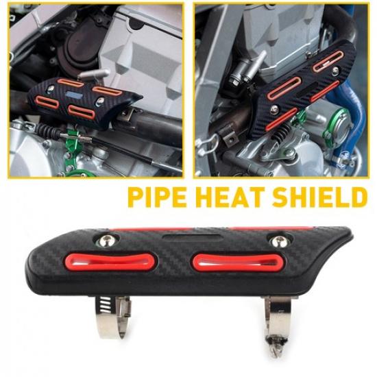 

Red Pipe Heat Shield Cover Guard Protector For Yamaha Suzuki Beta Honda Kawasaki