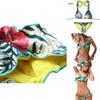 Exquisite Tropical Bikini Set With Green Leaf Print For Stylish Summer Swimwear