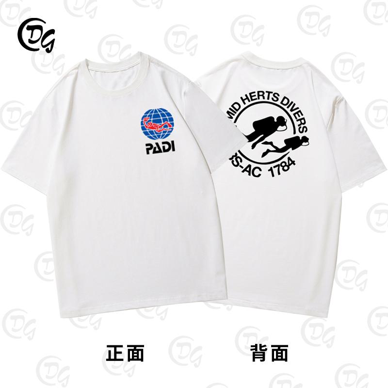 2025 PADI International Association of Professional Diving Instructors Dykare Kortärmad T-shirt Kläder Sommar Fritid