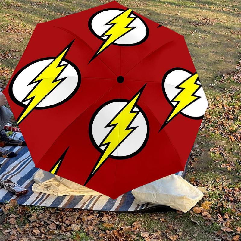 1PC Flash Lightning Umbrella-8-Rib Reinforced Portable Folding Travel Suitable for All Seasons Outdoor Daily Use Is an Ideal Choice -F394