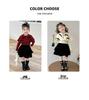 Girls' 2025 Autumn/Winter Knitted Cardigan and Velvet Skirt Set with Sweet Bow Cape