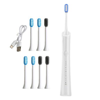 Electric Toothbrush with 5 Brush Heads 6 Cleaning Modes Smart Timers IPX7 Waterproof USB Rechargeable Travel Men Women Adults Toothbrush