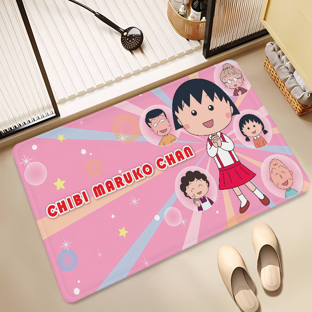 Catoon Chibi Maruko Chan Kitchen Mat Cheaper Anti-slip Modern Living Room Balcony Printed Modern Home Decor