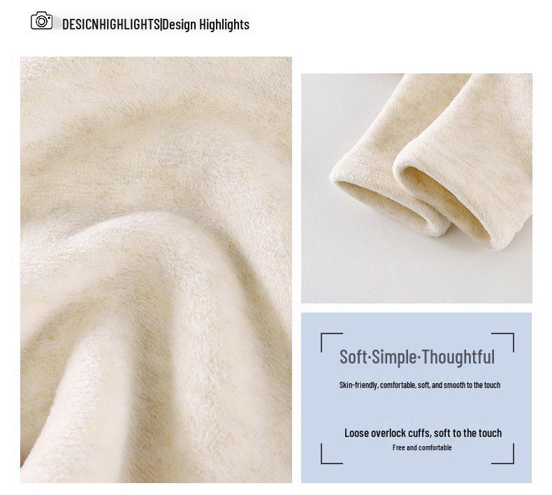 Children's Wool-Silk Koala Fleece Base Layer with Half-High Collar 