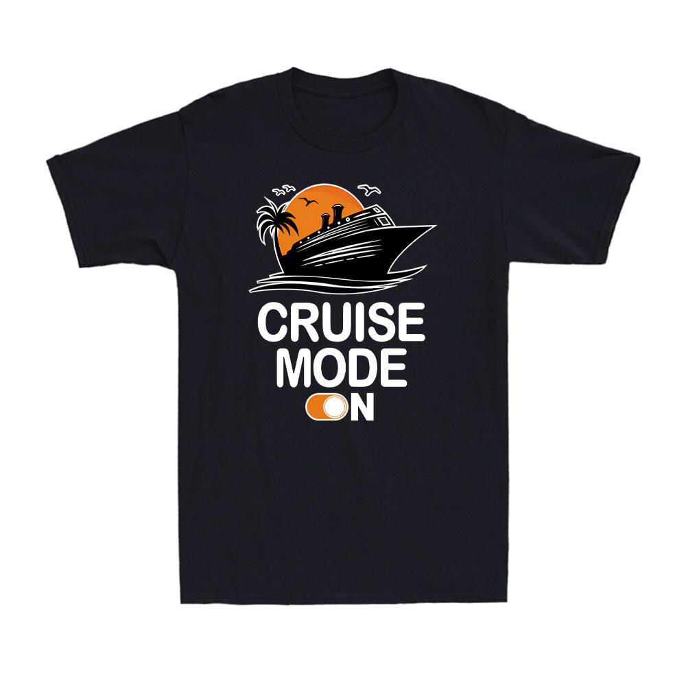 Cruise Mode Shirt Ship Funny Sail Trip Navigation Vintage Sunset Men s T-Shirt Unisex T-Shirt M