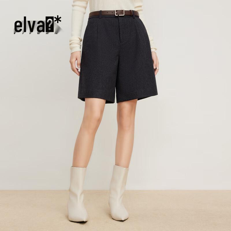 

Elva Island Women s Wool Blend Straight-Leg Casual Pants XS