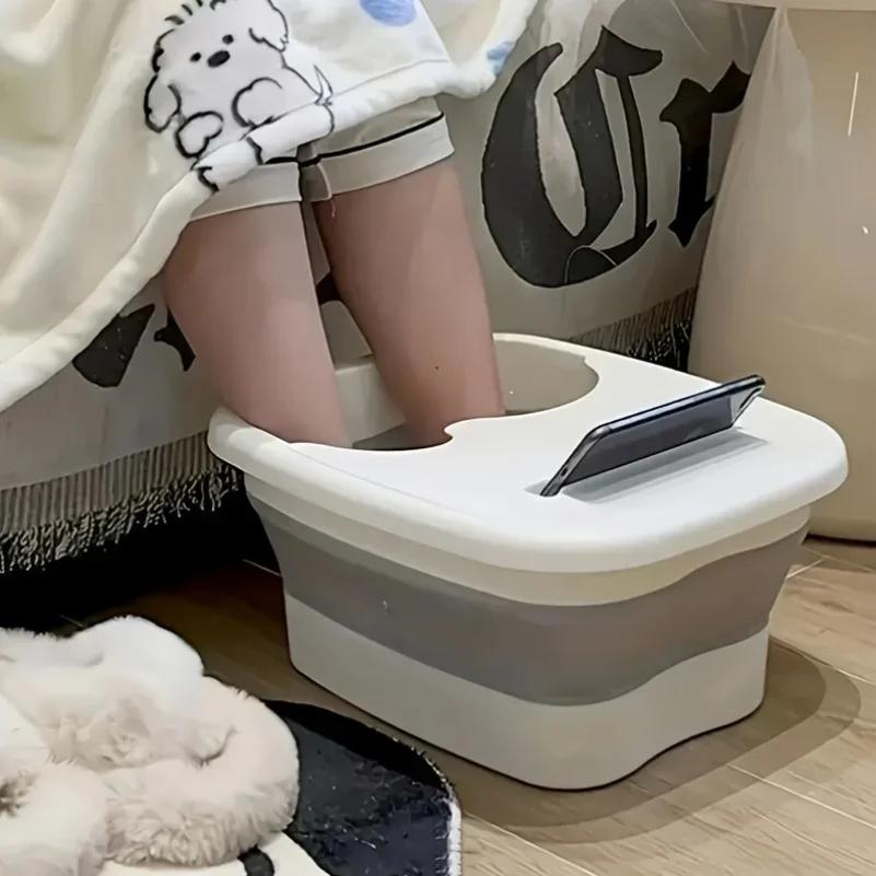Faltbarer Fußbadewannen-Massageeimer, tragbare Badewanne, Spa-Becken für die Pediküre zu Hause und Entspannung, Pedikürepflege für zu Hause und unterwegs